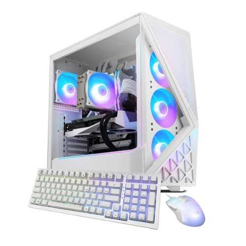 Rent to own iBUYPOWER - Slate 9 White Gaming Desktop PC -Intel Core Ultra 9 285, NVIDIA GeForce RTX 5070 12GB, 32GB DDR5 RGB,1TB SSD - White