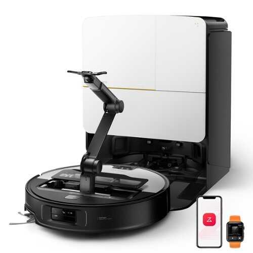 Rent to own Roborock - Saros Z70 Robot Vacuum & Mop, OmniGrip Arm, 22,000Pa Suction, 3.14" Ultra Slim, Obstacle Avoidance, AdaptiLift Chassis - Silver