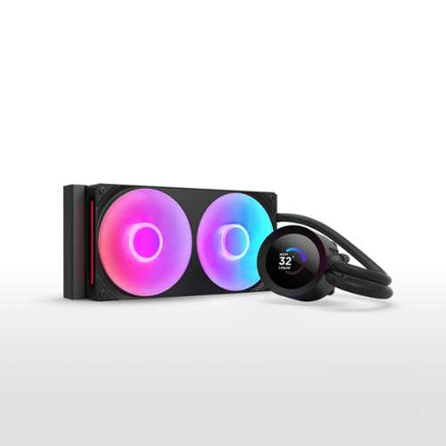 Rent to own NZXT - Kraken Plus RGB 240mm Radiator CPU Liquid Cooler (1 x F240 RGB Core single-frame fan) with 1.54" Square LCD - Black
