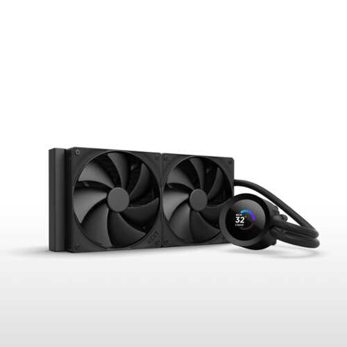 Rent to own NZXT - Kraken Plus 280mm Radiator CPU Liquid Cooler (2 x 140mm F140P Fans) with 1.54" Square LCD - Black
