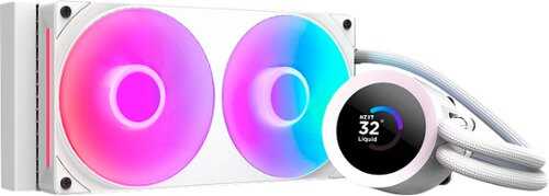 Rent to own NZXT - Kraken Plus RGB 240mm Radiator CPU Liquid Cooler (1 x F240 RGB Core single-frame fan) with 1.54" Square LCD - White