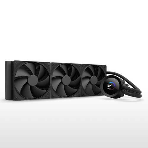 Rent to own NZXT - Kraken Plus 360mm Radiator CPU Liquid Cooler (3 x 120mm F120P Fans) with 1.54" Square LCD - Black