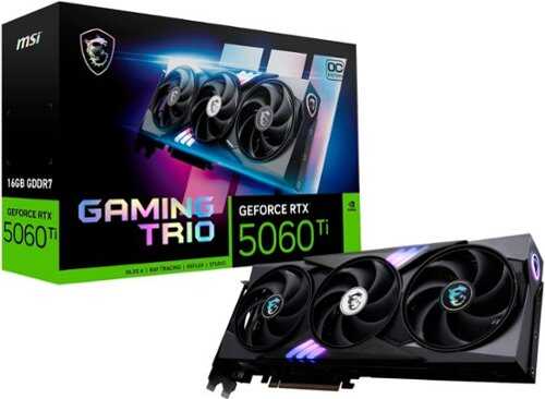 Rent to own MSI - NVIDIA GeForce GeForce RTX 5060 Ti 16G GAMING TRIO OC 16GB GDDR7 PCI Express Gen 5 Graphics Card - Black