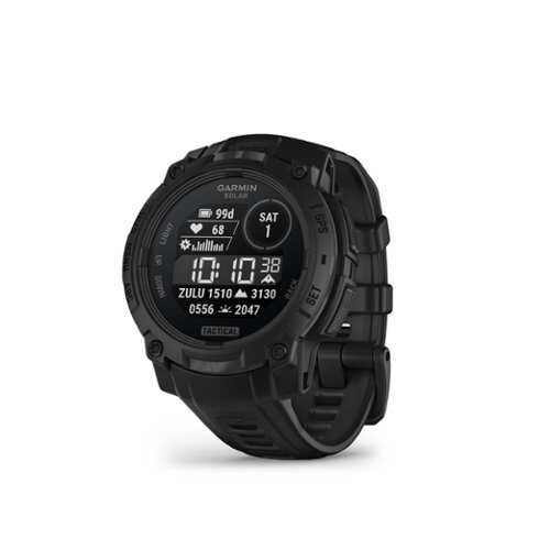 Rent to own Garmin - Instinct 3 Solar GPS Smartwatch 45 mm Fiber-reinforced Polymer Tactical Edition - Black - (2025)