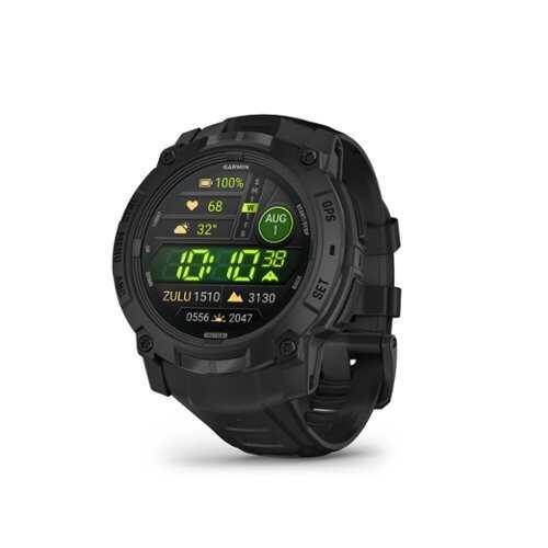 Rent to own Garmin - Instinct 3 AMOLED GPS Smartwatch 50 mm Fiber-reinforced Polymer Tactical Edition - Black - (2025)