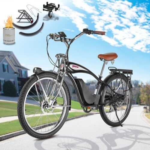 Rent to own Young Electric E-Classic Cruiser Bike Ultimate Urban Commuting Solution - Black