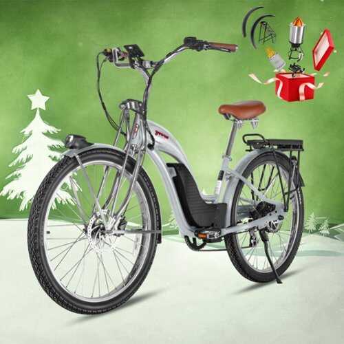 Rent to own Young Electric E-Classic Cruiser Bike Ultimate Urban Commuting Solution - Silver