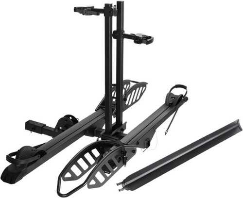 Rent to own Bestier Young Electric 2-Bike Rack Mate R Hitch-Mount Platform E-Bike Rack with Ramp - Black