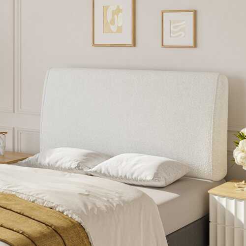 Rent to own Pinmoco - Full Size Adjustable Ergonomic Upholstered Foam Headboard - White - White