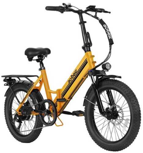 Rent to own Actbest - Speedy ST Commuting Electric Bike Step Thru Folding Fat Tire Ebike w/ 40mi Max Range 20mph Top Speed 750w Peak Power - One Size - Yellow