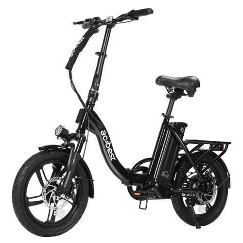 Rent to own Actbest - Cityrun City Commuting Electric Bike Step Thru Folding Ebike w/ 30mi Max Range 20mph Max Speed 500w Peak Power - One Size - Black
