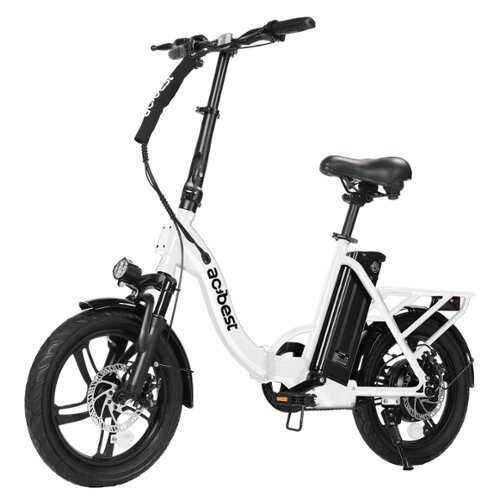 Rent to own Actbest - Cityrun City Commuting Electric Bike Step Thru Folding Ebike w/ 30mi Max Range 20mph Max Speed 500w Peak Power - One Size - White