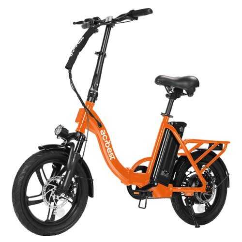 Rent to own Actbest - Cityrun City Commuting Electric Bike Step Thru Folding Ebike w/ 30mi Max Range 20mph Max Speed 500w Peak Power - One Size - Orange