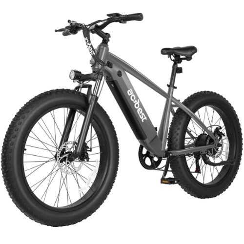 Rent to own Actbest - Ranger Off Road Mountain Electric Bike Fat Tire Ebike w/ 65mi Max Range 28mph Max Speed 1400w Peak Power - One Size - Grey