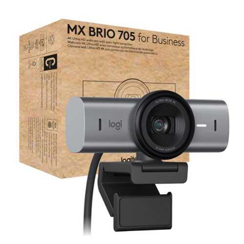 Rent to own Logitech - MX Brio 705 4K Webcam with AI-powered Image Enhancement - Graphite