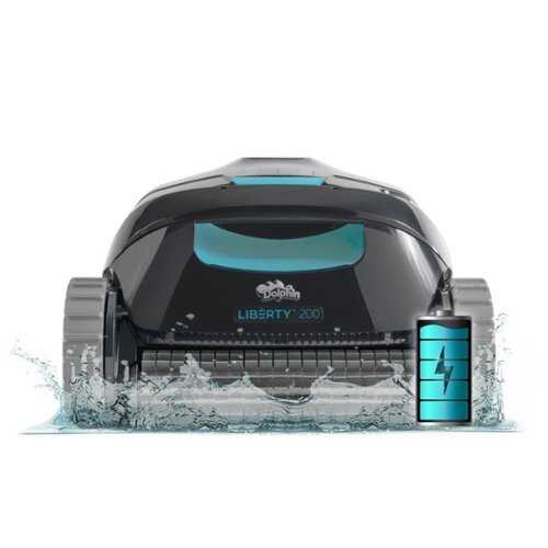 Rent to own Dolphin - Liberty 200 Cordless Robotic Pool Vacuum Cleaner, Magnetic Charging, Wall Climbing, Ideal for Pools up to 33 FT