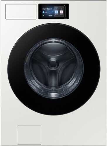 Rent to own Samsung - 5.3 cu. ft. Bespoke AI Ultra Capacity Front Load Washer with AI Home and AI OptiWash+ - Ivory