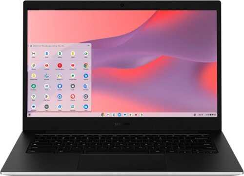 Rent to own Samsung - Galaxy Chromebook Go - 14" LED Laptop - Intel Celeron- 4GB Memory - 128GB Storage - Silver