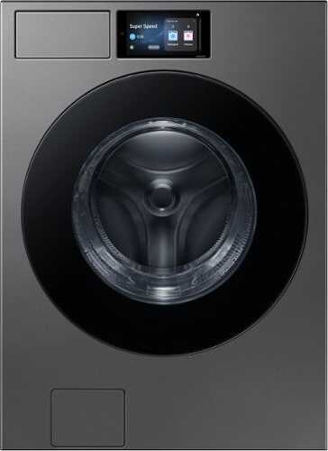 Rent to own Samsung - 5.3 cu. ft. Bespoke AI Ultra Capacity Front Load Washer with AI Home and AI OptiWash+ - Dark Steel