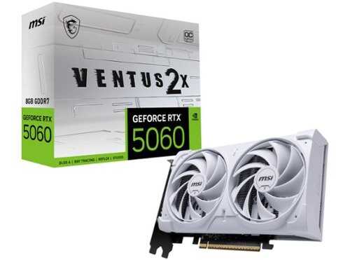 Rent to own MSI - NVIDIA GeForce RTX 5060 8G VENTUS 2X OC WHITE 8GB GDDR6 PCI Express Gen 5 Graphics Card - White