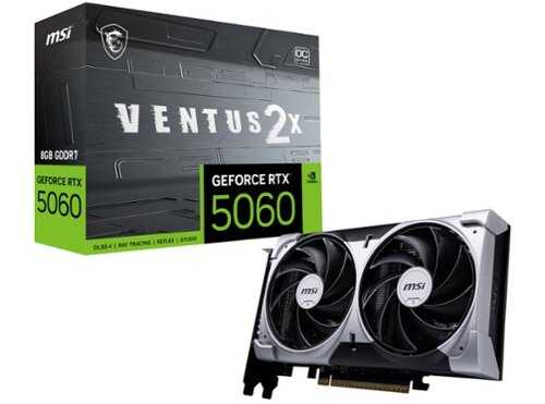 Rent to own MSI - NVIDIA GeForce RTX 5060 8G VENTUS 2X OC 8GB GDDR6 PCI Express Gen 5 Graphics Card - Black