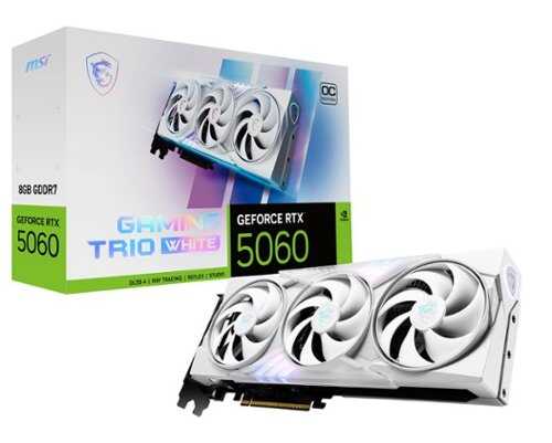Rent to own MSI - NVIDIA GeForce RTX 5060 8G GAMING TRIO OC White 8GB GDDR6 PCI Express Gen 5 Graphics Card