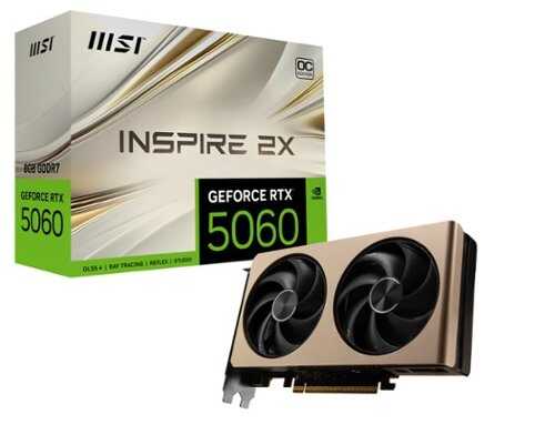 Rent to own MSI - NVIDIA GeForce RTX 5060 8G INSPIRE 2X OC 8GB GDDR6 PCI Express Gen 5 Graphics Card - Black