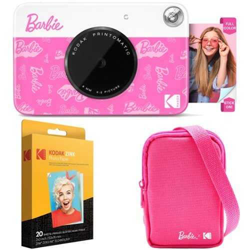 Rent to own Kodak - Printomatic Instant Print Camera Signature Style, Case + Paper (20 Sheets) - Bundle - Light Pink