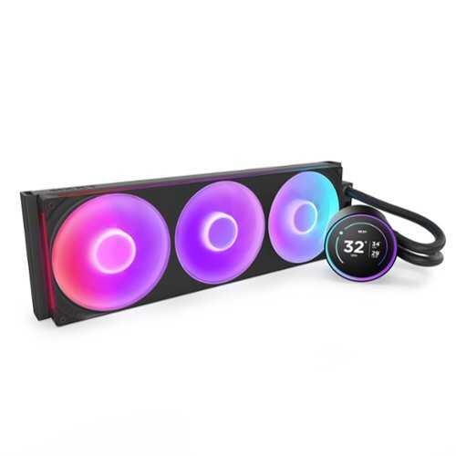 Rent to own NZXT - Kraken Elite RGB 420mm Radiator (1x F420 RGB Core Single-Frame Fan) AIO Liquid Cooler with 2.72" IPS LCD - Black