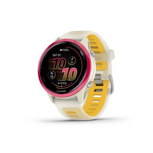 Rent to own Garmin - Forerunner 570 GPS Smartwatch 42 mm Aluminum - Raspberry Aluminum