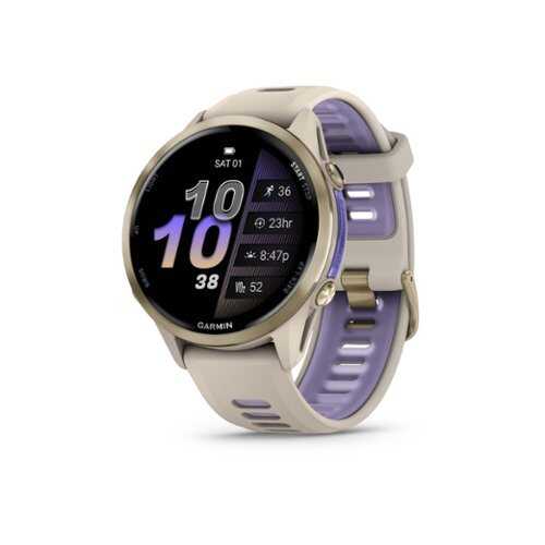 Rent to own Garmin - Forerunner 970 GPS Smartwatch 47 mm Titanium - Soft Gold Titanium with French Gray Case