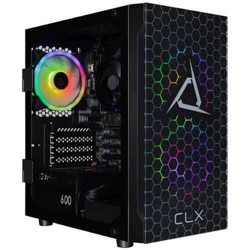 Rent to own CLX SET Gaming Desktop - AMD Ryzen 5 8600G - 16GB DDR5 Memory - Radeon 760M Integrated - 500GB M.2 SSD - Black