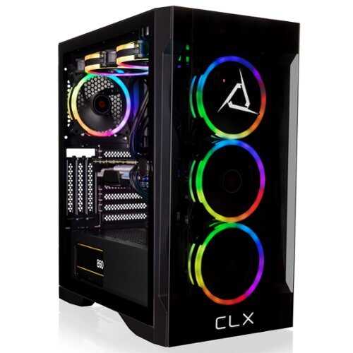 Rent to own CLX SET Gaming Desktop - AMD Ryzen 7 9700X - 32GB DDR5 5600 Memory - GeForce RTX 5060 Ti 16GB - 2TB NVMe M.2 SSD - Black