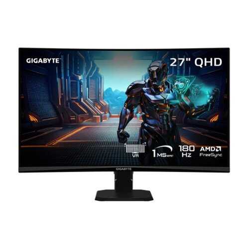 Rent to own GIGABYTE - GS27QC (SA) 27" Curved VA LED QHD 165Hz/OC 170Hz FreeSync Premium Curved Gaming Monitor with HDR (HDMI, DisplayPort) - Black