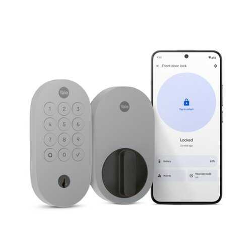 Rent to own Yale - Smart Lock with Matter, Designed for Google Home; Electronic Deadbolt with Pushbutton Keypad - Ash