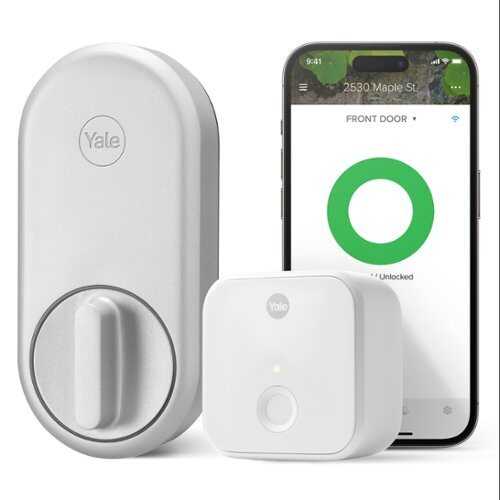 Rent to own Yale - Approach™ Retrofit Apartment Lock, Key-Free Smart Entry Door Lock with Wi-Fi - Silver