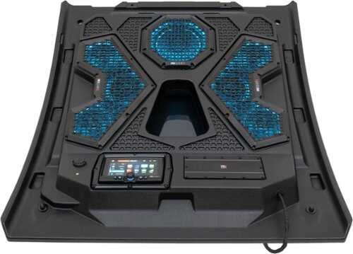 Rent to own MB Quart - Tuned 7 Speaker Audio Roof with 7 Inch LED Source Unit for Polaris RZR Trail - Black