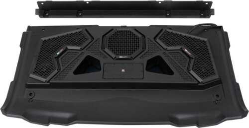 Rent to own MB Quart - Tuned 7 Speaker Audio Roof with 7 Inch LED Source Unit for Polaris Ranger - Black