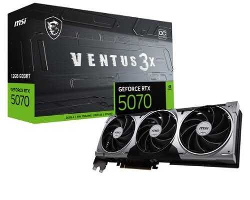 Rent to own MSI - NVIDIA GeForce RTX 5070 12G VENTUS 3X OC 12GB GDDR7 PCI Express Gen 5 Graphics Card - Black