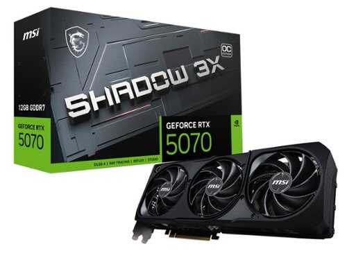 Rent to own MSI - NVIDIA GeForce RTX 5070 12G SHADOW 3X OC 12GB GDDR7 PCI Express Gen 5 Graphics Card - Black