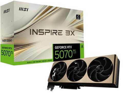 Rent to own MSI - NVIDIA GeForce RTX 5070 TI 16G INSPIRE 3X OC GDDR7 PCI Express Gen 5 Graphics Card - Black
