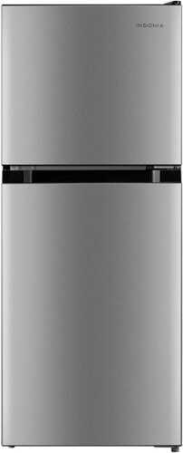 Rent to own Insignia™ - 4.5 Cu. Ft. Mini Fridge with Top Freezer and ENERGY STAR Certification - Stainless Steel Look