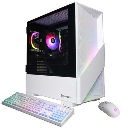 Rent to own CyberPowerPC - Gamer Xtreme Gaming Desktop - Intel Core i5-14400F - 16GB Memory - AMD Radeon RX 9060 XT 8GB - 1TB PCIe 4.0 SSD - White
