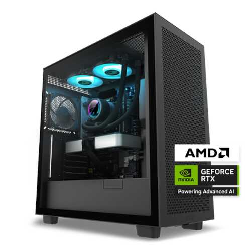 Rent to own NZXT - NZXT-Player Two Prime Gaming Desktop-AMD Ryzen 7 9800X3D-32GB RAM- NVIDIA RTX 5070 Ti-2TB SSD-Kraken 240mm-H7 Flow Black