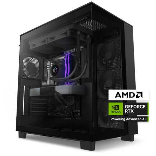 Rent to own NZXT - NZXT-Player Three Gaming Desktop-AMD Ryzen 7 9800X3D-32GB RAM-NVIDIA GeForce RTX 5080-2TB SSD-Kraken 280mm-H9 Flow Black - Black