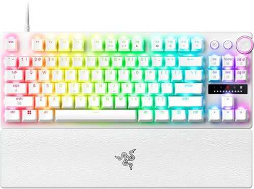 Rent to own Razer - Huntsman V3 Pro 8KHz TKL Wired Analog Optical Linear Switch Gaming Keyboard with Snap Tap - White