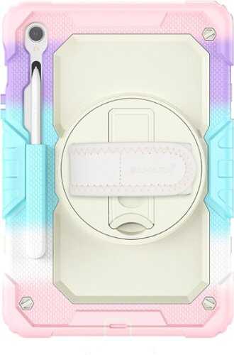 Rent to own SaharaCase - Raider Series Heavy Duty Case with Hand Strap for Samsung Galaxy Tab S10 FE /S9/S9 FE - Sunset Sorbet