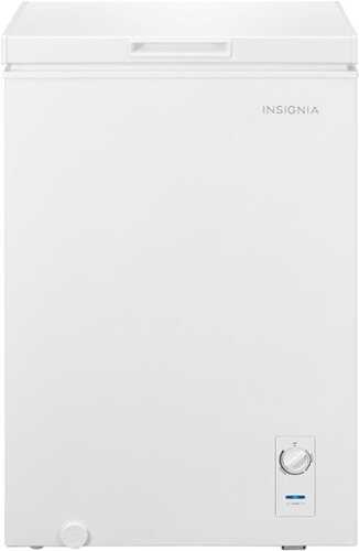 Rent to own Insignia™ - 3.5 Cu. Ft. Garage-Ready Chest Freezer - White