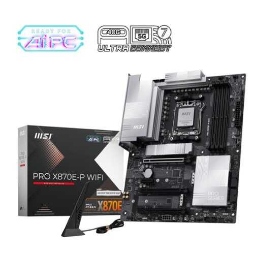 Rent to own MSI - PRO X870E-P WIFII (Socket AM5) AMD X870E ATX DDR5 Wi-Fi 7 Motherboard - Grey