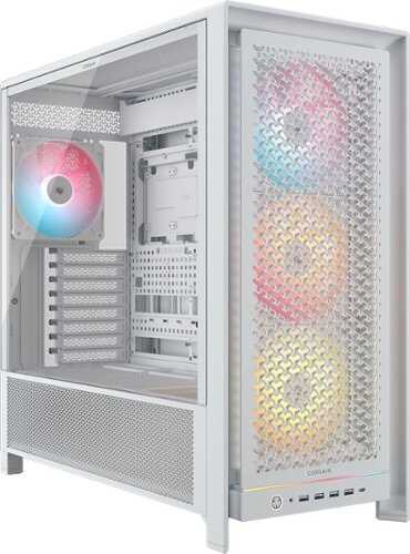 Rent to own CORSAIR - 5000D RS ARGB Mid-Tower Modular PC Case - White